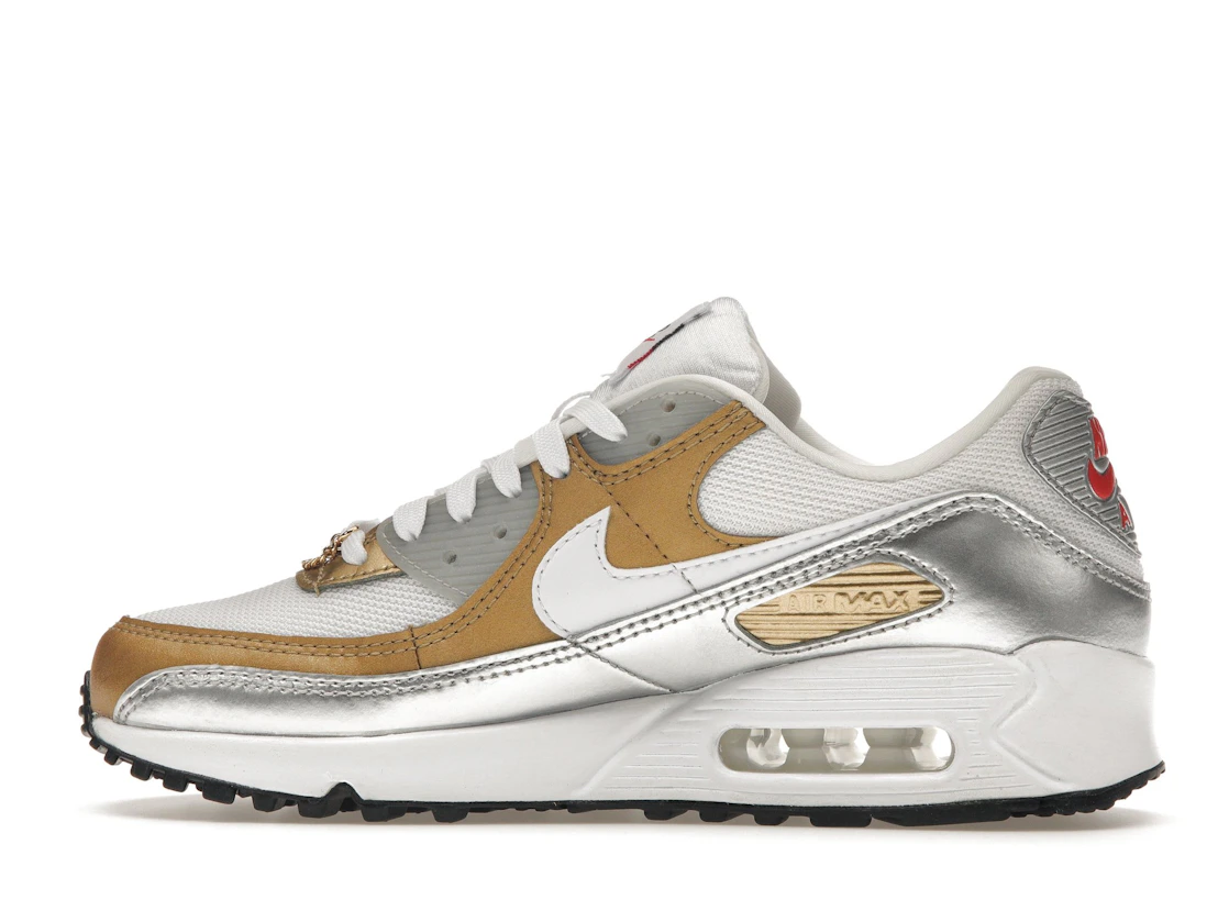 Nike Air Max 90 SE White Metallic Gold (Women's)
