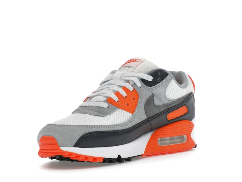 Nike Air Max 90 Summit White Safety Orange Dark Smoke Grey Smoke Grey