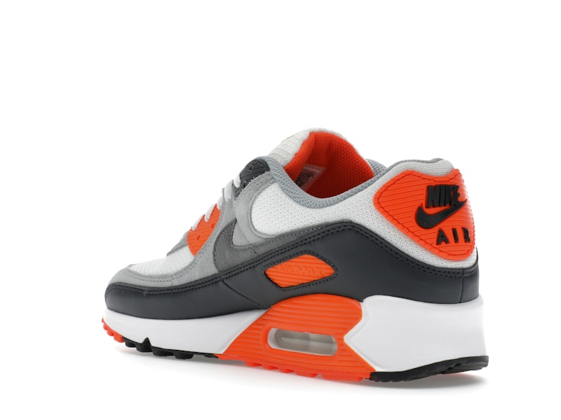 Nike Air Max 90 Summit White Safety Orange Dark Smoke Grey Smoke Grey
