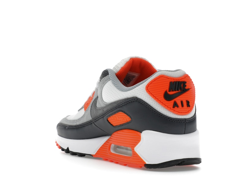 Nike Air Max 90 Summit White Safety Orange Dark Smoke Grey Smoke Grey