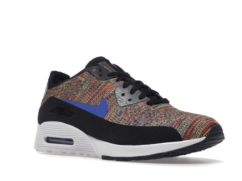 Nike Air Max 90 Ultra 2.0 Flyknit Black Medium Blue Cool Grey (Women's)