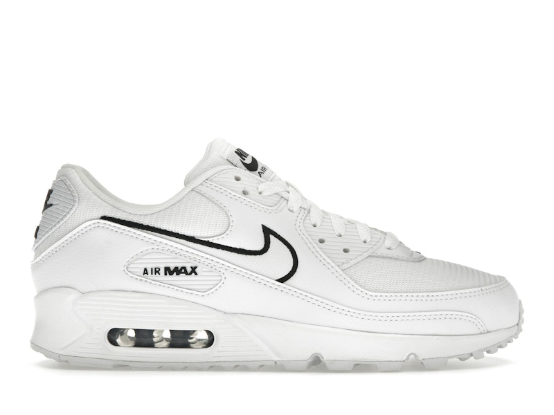Nike Air Max 90 White Black Outlined Swoosh メンズ - HF3835