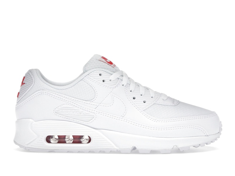 ◆正規品◆NIKE AIR MAX 90 WHITE LIGHT CRIMSON◆関税込◆人気 Air Max 90 'Multi Swoosh - White Bright Crimson Size 12 US