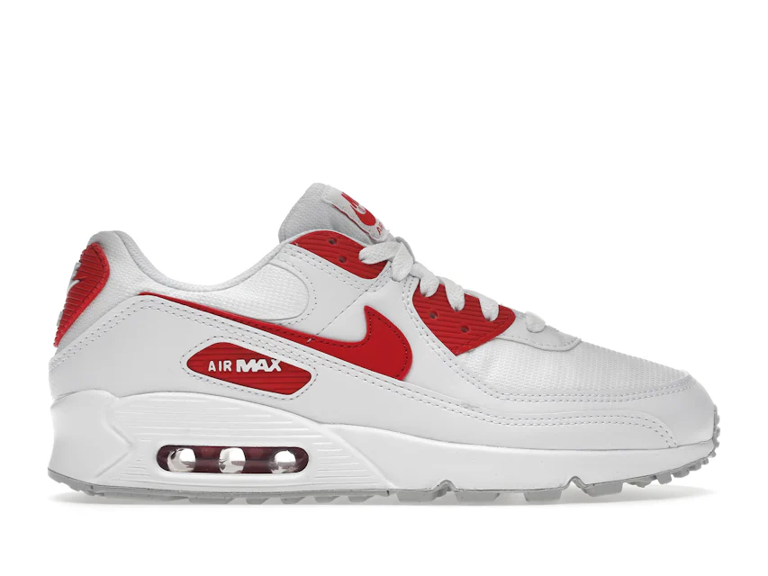 Nike Air Max 90 White University Red Hombre - DX8966-100 - MX
