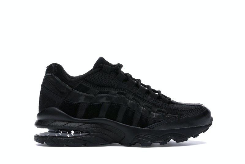Nike Air Max 95 Black Suede GS Kids 307565 055 US