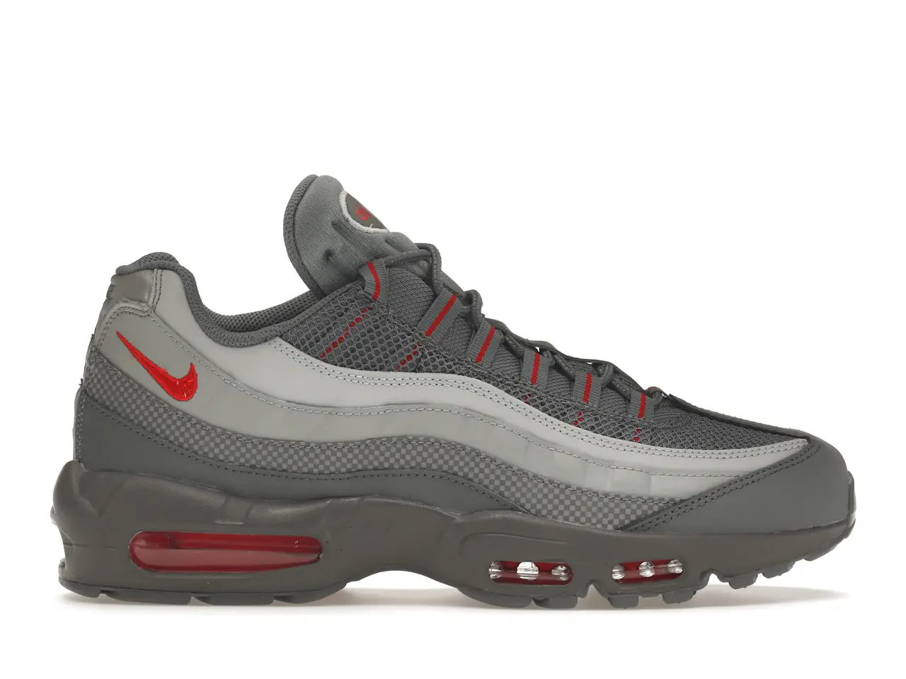Nike Air Max 95 Grey Red Men's - DM9104-002 - US