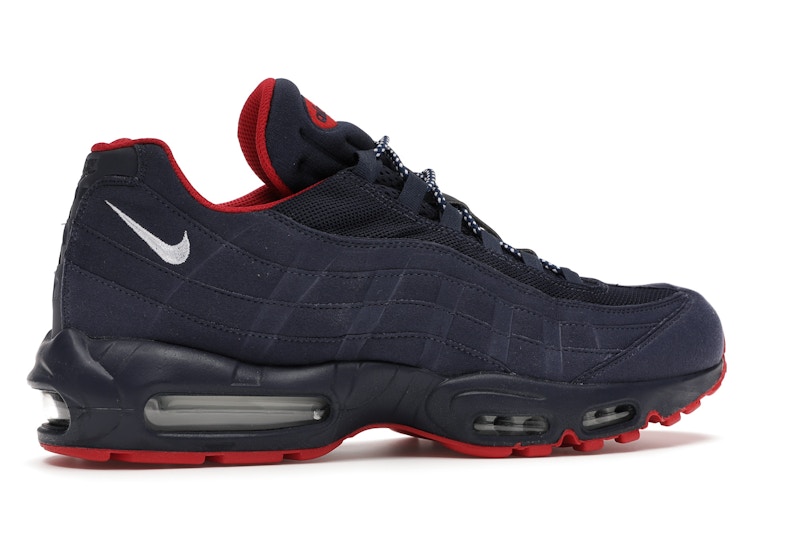 Navy blue and red air max 95 Clearance