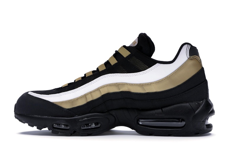 Nike air max 95 black gold and white