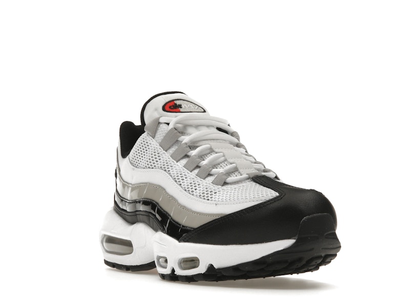 Nike Air Max 95 White Light Iron Ore Black Patent (Women's)