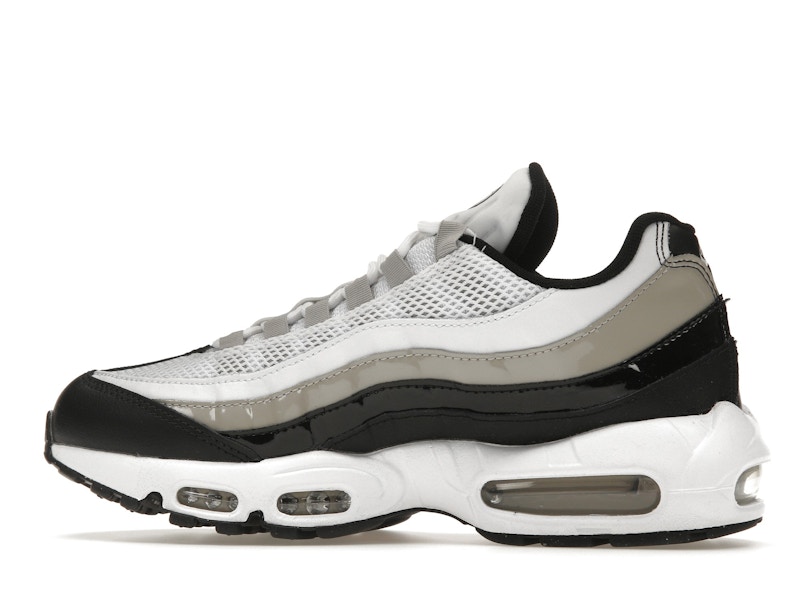 Nike Air Max 95 White Light Iron Ore Black Patent (Women's)