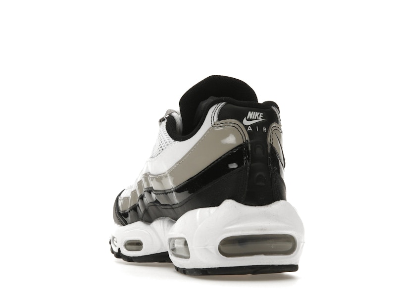 Nike Air Max 95 White Light Iron Ore Black Patent (Women's)
