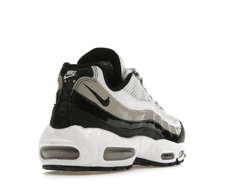 Nike Air Max 95 White Light Iron Ore Black Patent (Women's)
