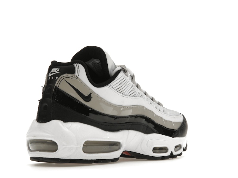 Nike Air Max 95 White Light Iron Ore Black Patent (Women's)
