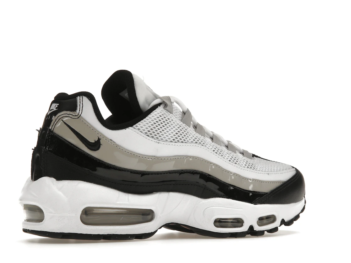 Nike Air Max 95 White Light Iron Ore Black Patent (Women's)