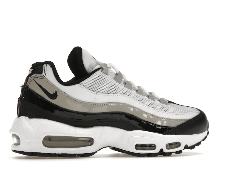Nike Air Max 95 White Light Iron Ore Black Patent (Women's)