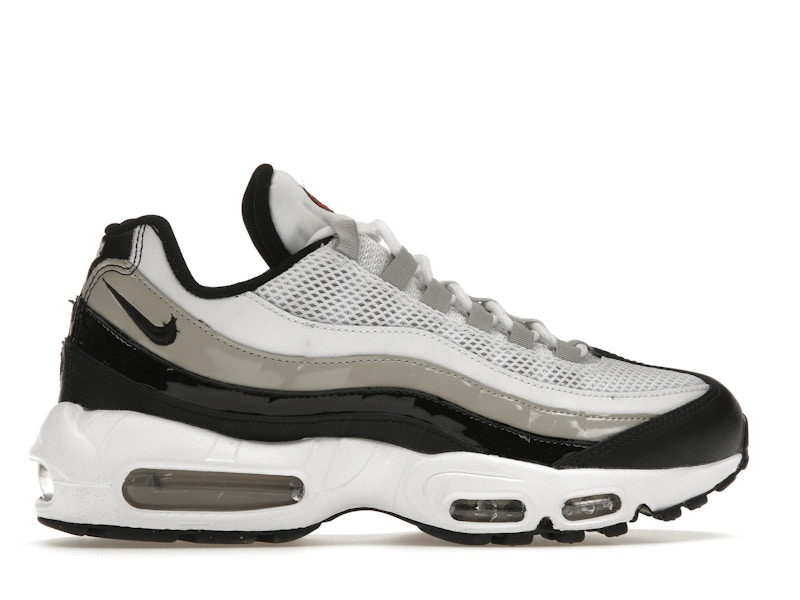 Nike Air Max 95 White Light Iron Ore Black Patent (Women's)