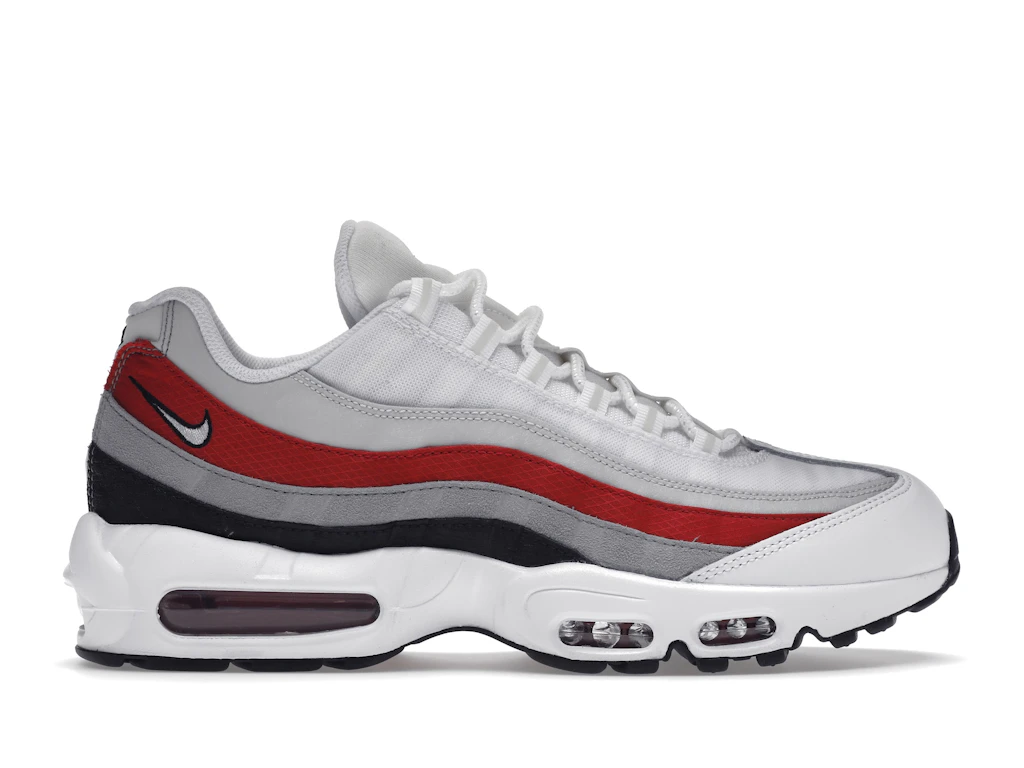 Nike Air Max 95 White Varsity Red Particle Gray 0