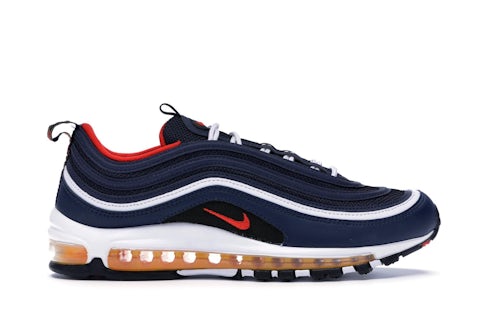 Nike Air Max 97 Midnight Navy Habanero Red Men's 921826-403 US