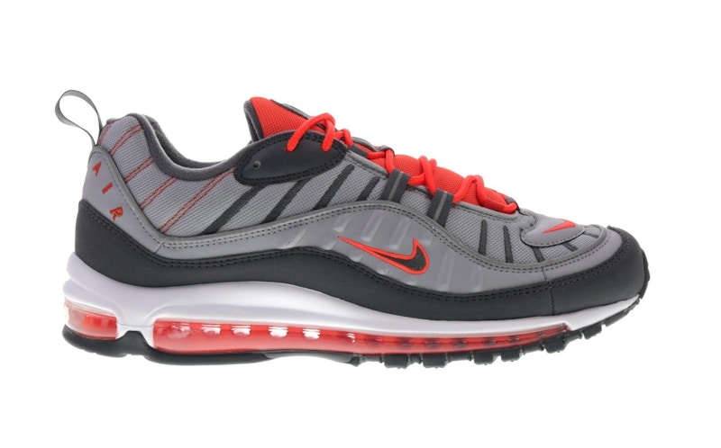 Nike Air Max 98 Wolf Grey Total Crimson Men's - 640744-006 - US