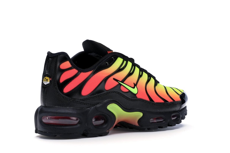 Womens nike air max plus black volt solar red Clearance