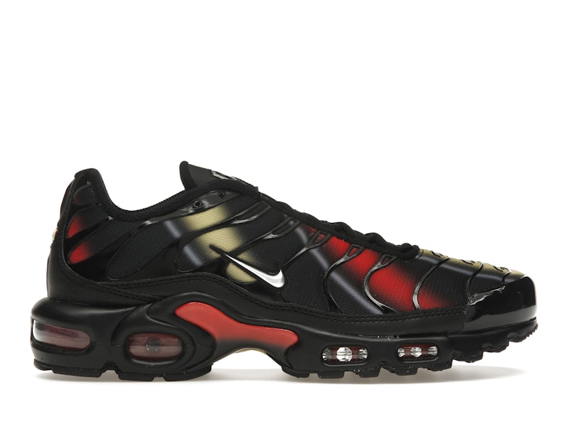 womens nike air max plus black volt solar red