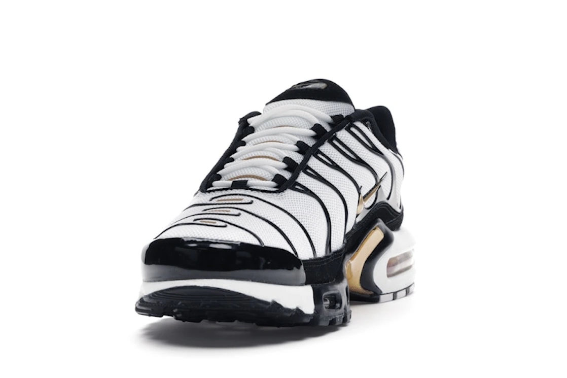 Nike Air Max Plus White Black Metallic Gold
