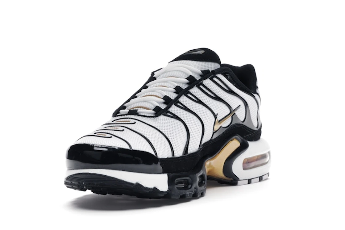 Nike Air Max Plus White Black Metallic Gold