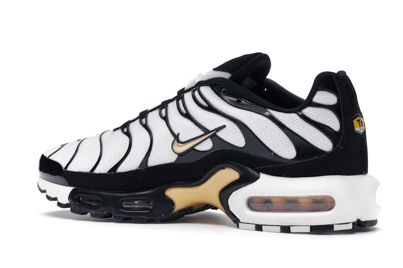 Nike Air Max Plus White Black Metallic Gold