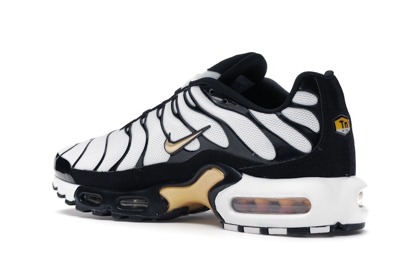 Nike Air Max Plus White Black Metallic Gold
