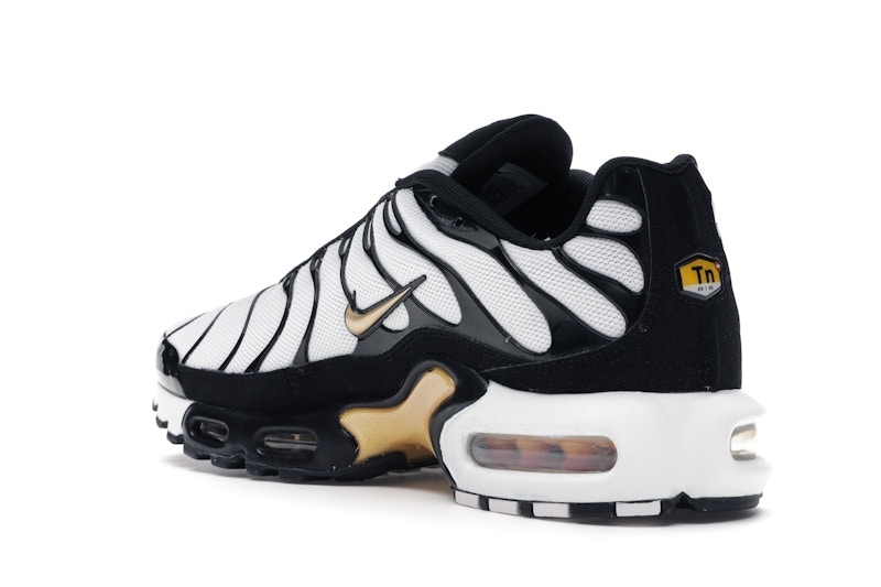 Nike Air Max Plus White Black Metallic Gold