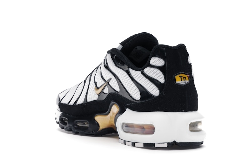 Nike Air Max Plus White Black Metallic Gold