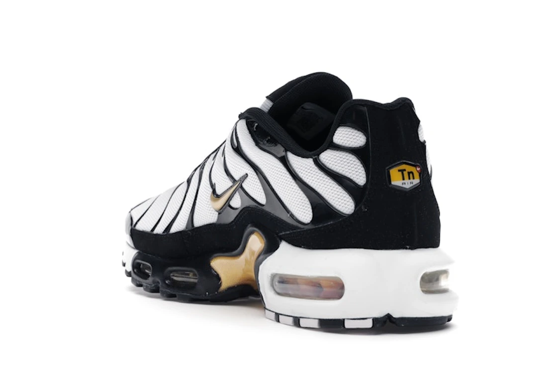 Nike Air Max Plus White Black Metallic Gold