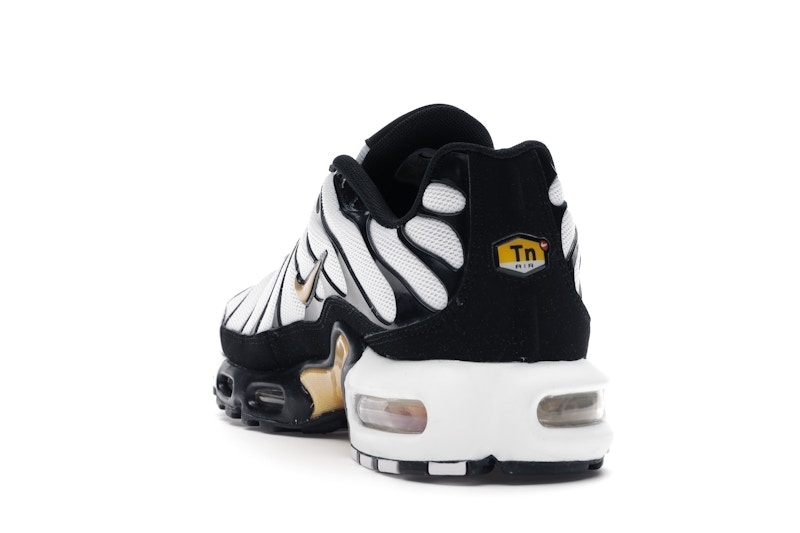 Nike Air Max Plus White Black Metallic Gold
