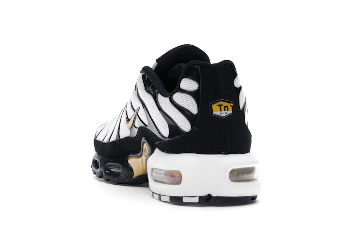 Nike Air Max Plus White Black Metallic Gold