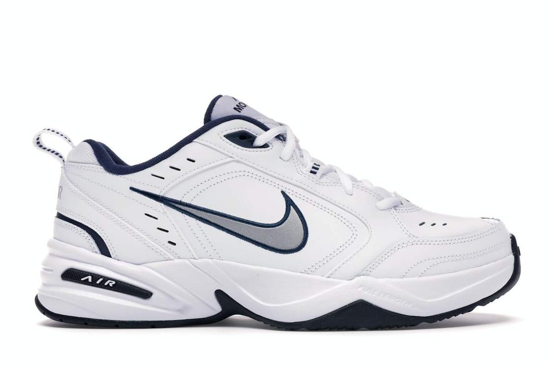 Nike Air Monarch Iv White Navy 102 Nike Air Monarch Iv White Navy 102