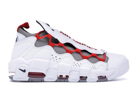 Nike Air More Money White Habanero Red Atmosphere Grey Men's