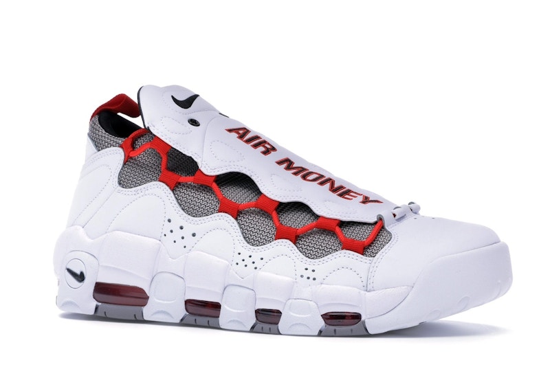 Nike air more money white habanero red atmosphere grey