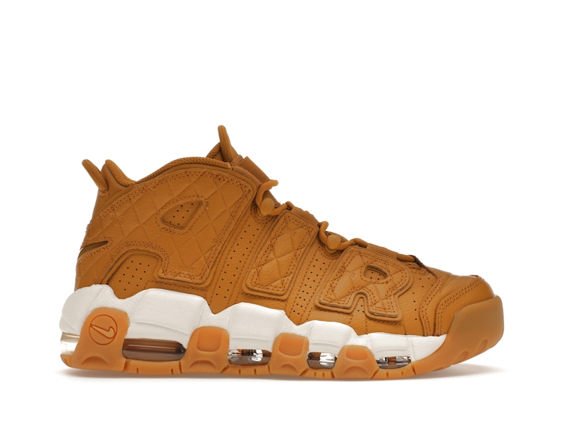 Nike Air More Uptempo Quilted Wheat Gum Light Brown Women s