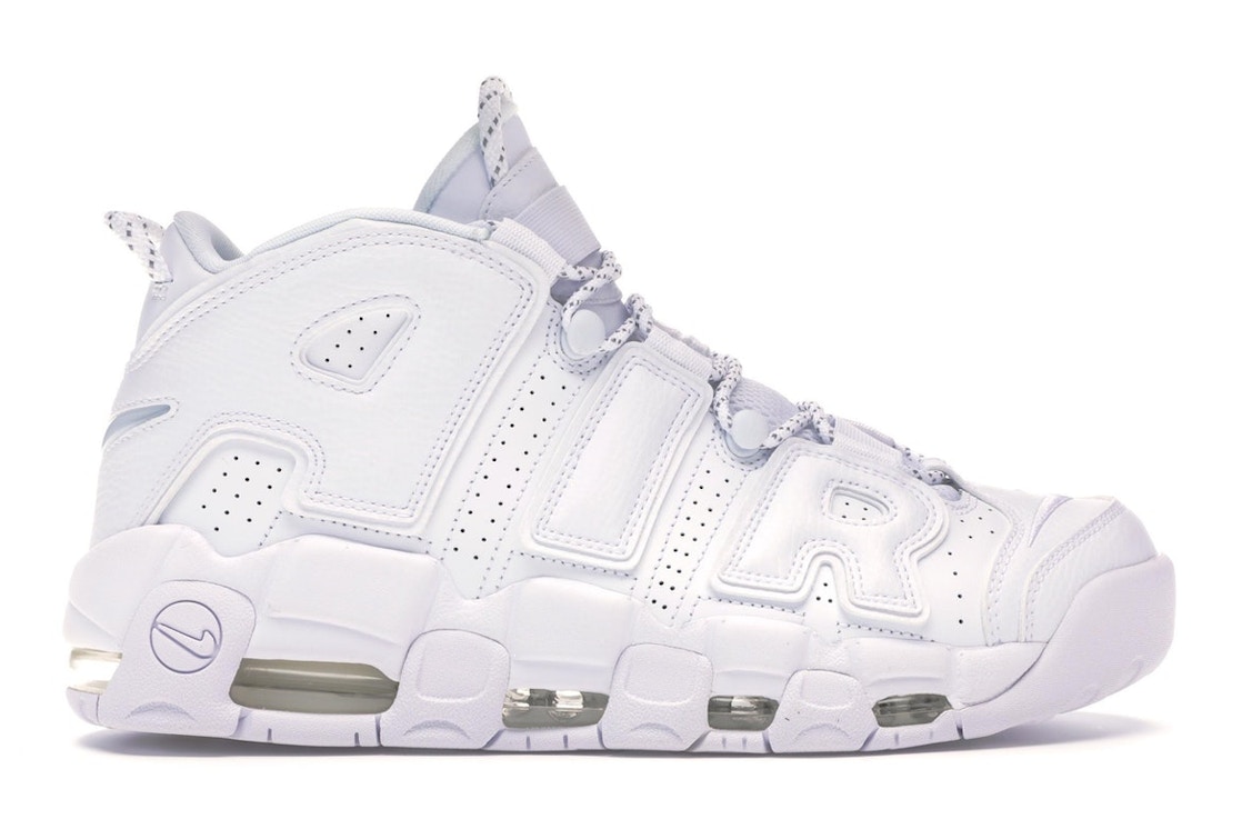 Nike Air More Uptempo Triple White 100 Nike Air More Uptempo Triple White 100