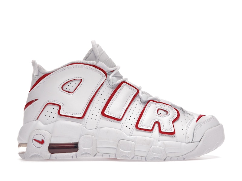 Nike Air More Uptempo White Varsity Red Outline 2018 2021 GS
