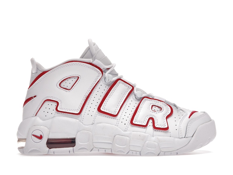 Nike Air More Uptempo White Varsity Red Outline (2018/2021) (GS ...