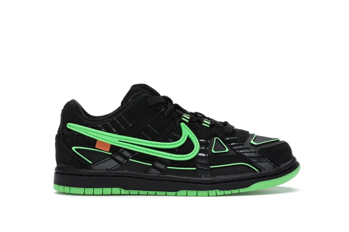 Nike Air Rubber Dunk Off-White Green Strike (PS) Kids' - CW7410-001 - US