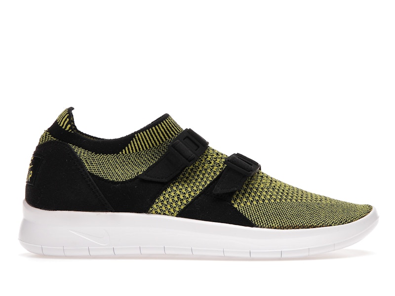Nike Air Sockracer Flyknit Black White Yellow Strike Women s 896447 003 US