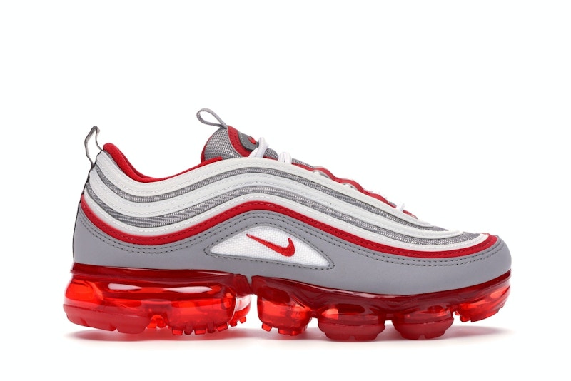 Nike Air VaporMax 97 Atmosphere Grey University Red GS Kids