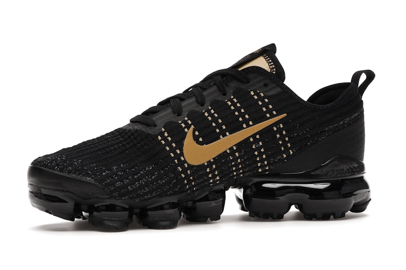 Nike air vapormax flyknit 3 black and gold Clearance