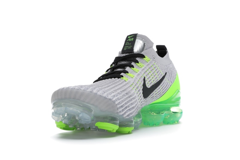 nike air vapormax flyknit 3 vast grey electric green