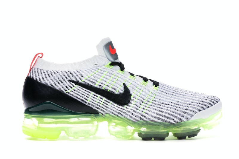 air vapormax flyknit 3 white black volt bright crimson