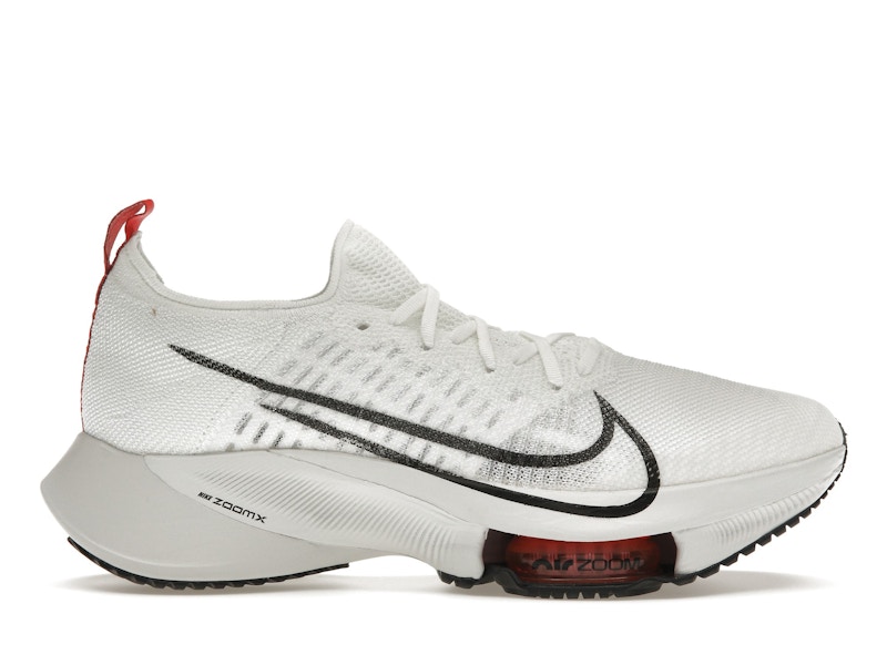 Nike Air Zoom Tempo NEXT Flyknit White Light Crimson Platinum Tint Black