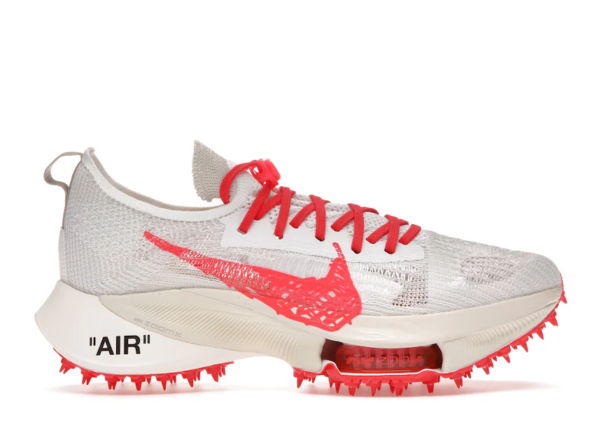 Nike Air Zoom Tempo Next% Flyknit Off White White Solar Red Men's ...