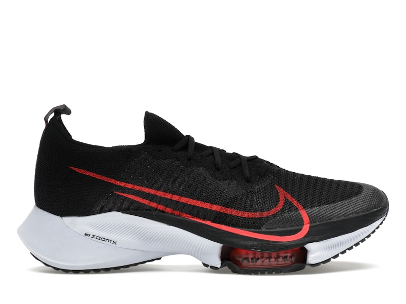 最前線の Flyknit Next% Tempo Zoom Air Nike Black White Crimson Flash ウォーキング・ランニングウェア